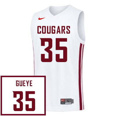 Washington State Cougars #35 Mouhamed Gueye College Basketball Jerseys Sale-White